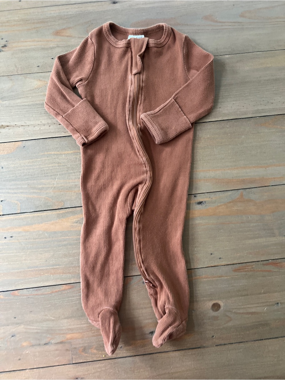 Mebie Baby Organic Cotton Two-Way Zip Sleeper - 6-12 Months